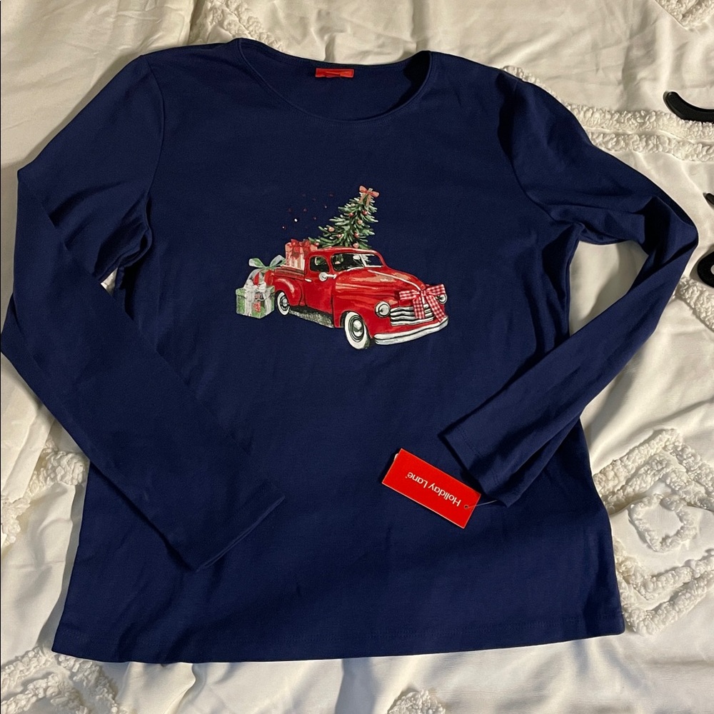 Women’s Christmas long sleeve shirt holiday lane